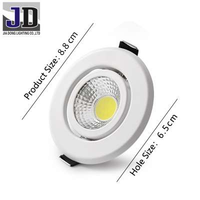 led downlight high quality  3W 5w Recessed LED COB Ceiling Down light